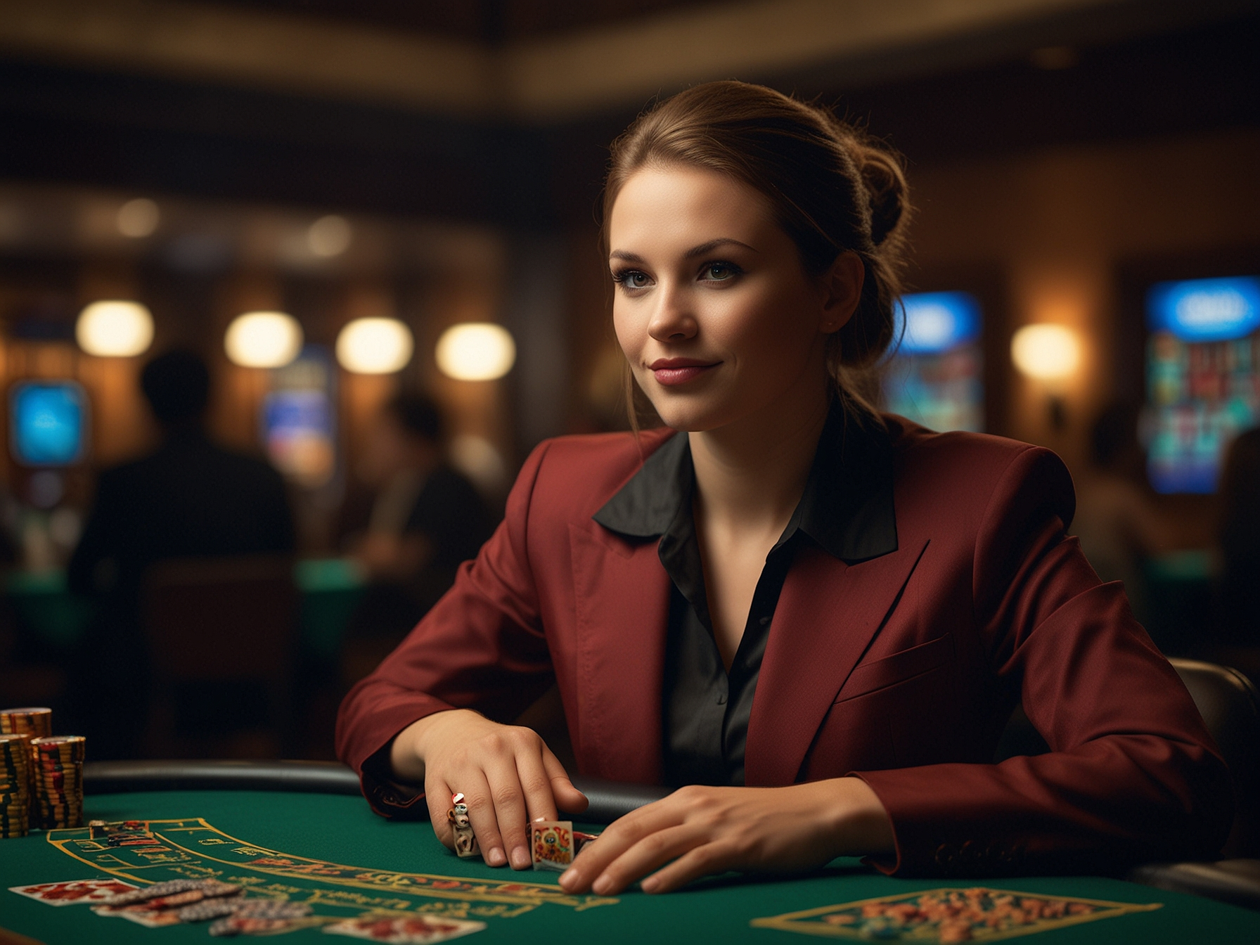 Live dealer table with professional dealer