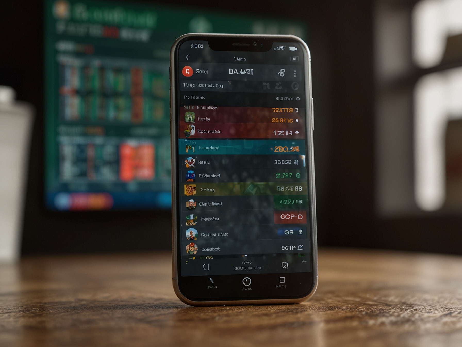 Screenshot of mobile web betting interface
