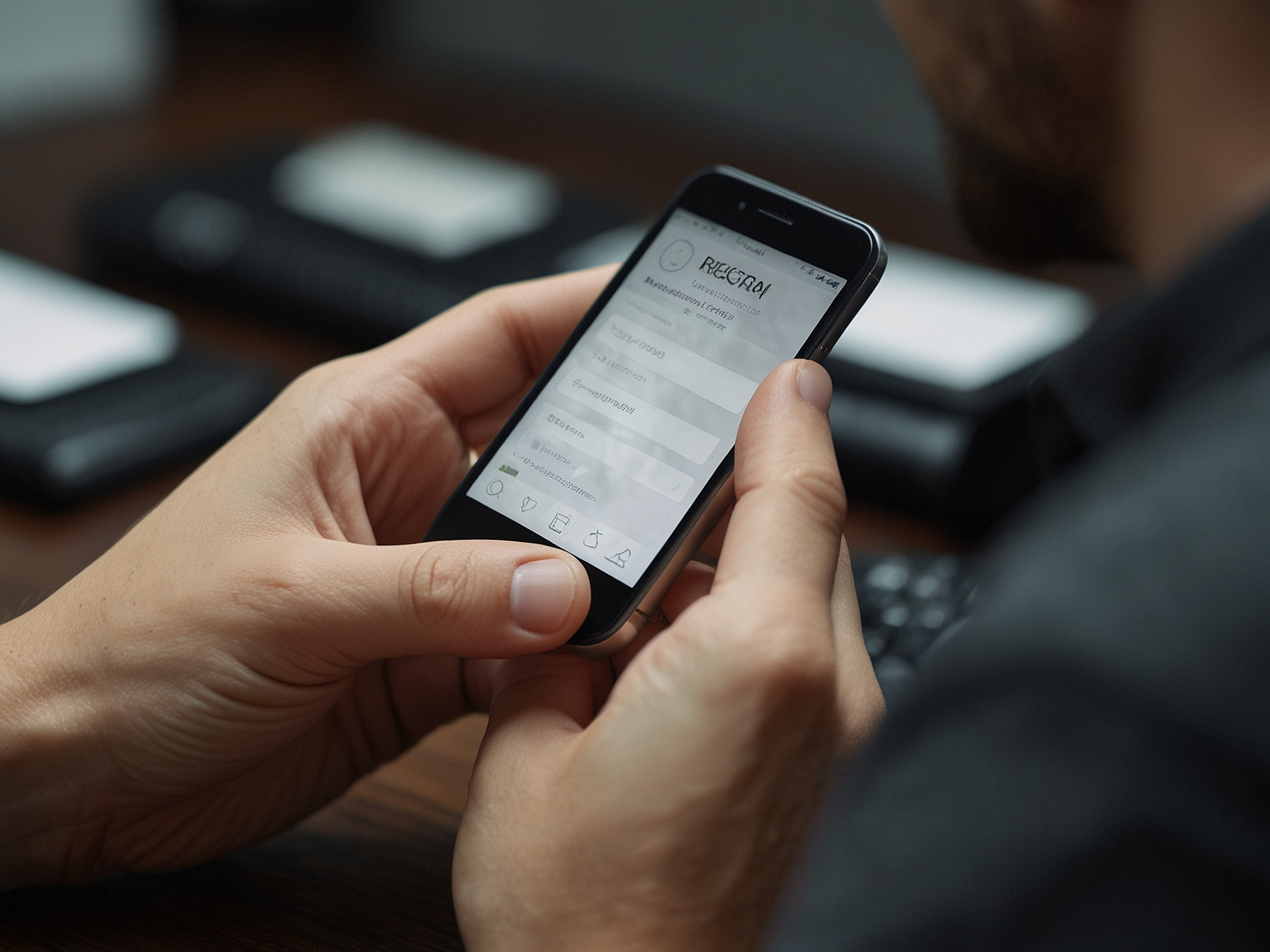 Illustration of secure registration process